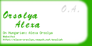 orsolya alexa business card